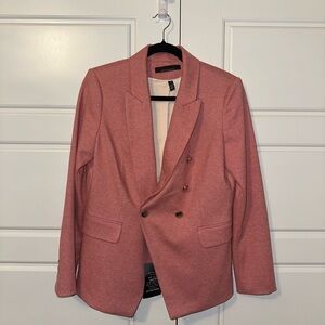 White House Black Market Pink Herringbone Blazer